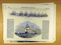 1845 Experimental Squadron Spithead Review Fleet Superb