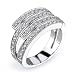 Glamorous and Breathtaking: Sterling Silver Designer Inspired Size 7 Right Hand Ring with CZ Diamonds