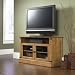 Sauder Registry Row Panel TV Stand in Amber Pine