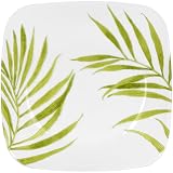 Corelle Bamboo Leaf Square Round 8-3 4-Inch Luncheon Plate by Corelle
