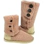 Sweater Scrunchy Boots Big Buttons Vegan Camel