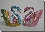 bejeweled Box Pair of Swans J3C1A
