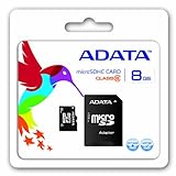 Original OEM A-Data 8GB MicroSD card Plus SD Adaptor With Lifetime Manufact ....