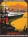 PARIS LYON MEDITERRANEE SHIP MARSEILLE FRANCE TRAVEL SMALL VINTAGE POSTER REPRO