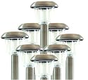 Stainless steel solar powered garden lights 8 pack