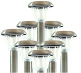 Quality Stainless steel solar powered garden lights 8 pack