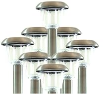Stainless steel solar powered garden lights 8 pack