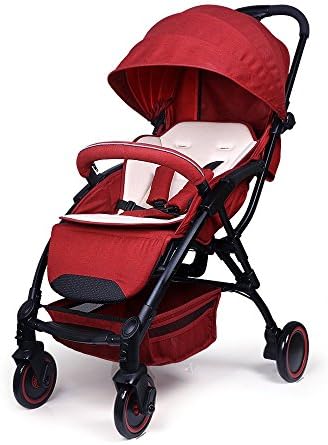DarlingWorld Bair Convenient Baby Stroller,D198,4 Wheels (red)