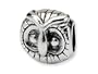 Reflections(tm) Sterling Silver Owl Head Bead / Charm