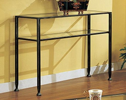 Carrollton Sofa Table 30Hx42W BLACK METAL