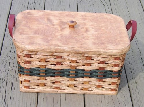  Amish Handmade Rectangular Knitting/Sewing Basket 