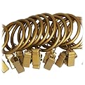 Iron Clip Drapery Rings 14-pc. Set - Antique Gold