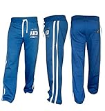 Fleece Joggers Track Suit Bottom Jogging Trousers Exercise Fitness Boxing MMA Gym Sweat Fleece Trousers Cotton Fleece BLUE-DARK