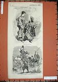 1858 Japanese Woman Child Nobleman Horse Costumes