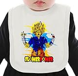 Super Hero Flower Power ネクタイを有する有機ビブ Medium