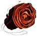 Romantic Rosette Rose Evening Handbag, Clasp Purse Clutch w/Hidden Chain