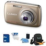 Lumix DMC-S1 12MP Compact Gold Digital Camera w/ 720p HD Video, 4x Optical  ....