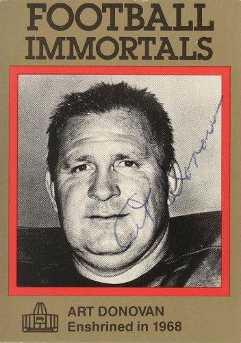 Art Donovan Autographed Football Immortals Card #25 - Baltimore Colts