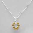 Necklace With 1.30ctw Precious Stones - Genuine Diamonds and Sapphires Made of 925 Sterling silver Length 17.5in