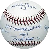 Clete Boyer, Tony Kubek, Bobby Richardson & Moose Skowron Four Signature Baseball