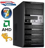 Frühlings-Preis-Spezial USB3-Windows7-MCW Silent Office / Multimedia PC mit AMD Quad Core Phenom2 X4 965 4x 3,4Ghz, 8GB RAM PC1333, 500GB Festplatte, ATI HD 3000 VGA/DVI, DVD-Brenner, GigaLAN, 5.1 Sound, Cardreader, Windows 7 Home Premium