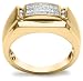10k Yellow Gold Men's Diamond Cluster Ring (1/2 cttw), Size 10.5