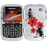 Hard Red Flowers Case Cover Faceplate Protector for BlackBerry Bold 9900 99 ....