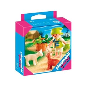 Playmobil Girl with Baby Goats