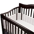 BreathableBaby Breathable Safer Bumper, Fits All Cribs – White