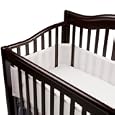 BreathableBaby Breathable Safer Bumper, Fits All Cribs, White