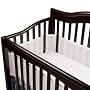 BreathableBaby Breathable Safer Bumper, Fits All Cribs – White