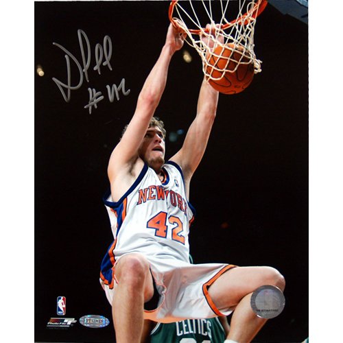 Steiner Sports NBA David Lee Dunk versus The Boston Celtics Autographed 8-by-10-Inch Photograph