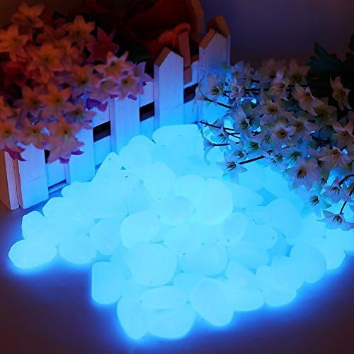 Aquarium Fish Tank 100Pcs Glow In The Dark Stones Pebbles Rock For Aquarium Fish Tank Garden D?cor Set41