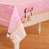Minnie's 1st Birthday Plastic Tablecover Party Accessory