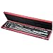 Starrett 124MDZ Solid-Rod Vernier Inside Micrometer Set, 50-800mm Range, 0.01mm Graduation, +/-0.003" Accuracy, With Case