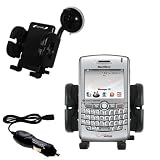 Blackberry 8830 Flexible Auto Windshield Holder with Car Charger - Uses Gomadic TipExchange