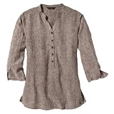 (エディー・バウアー) Eddie Bauer 3/4スリーブリネンチュニック