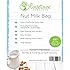 Love Tree Products Nut Milk Bag - Best Premium Quality Almond Milk Strainer Including Free Recipe E Book - Large Food Grade Reusable Super Strong Fine Nylon Mesh Bag - Smooth Milks & Juices Every Time With A No Risk 100% Money Back Guarantee.