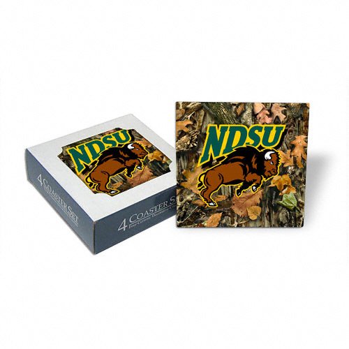 North Dakota State Bison Set of 4 Camouflage Coasters