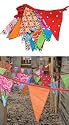 Large Colourful Original Cotton Bunting - 11.5m long - Life's A Party - Original (Red)