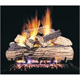 Peterson Gas Logs 24 Inch Split Oak Designer Plus Vented Natural Gas Log Set W G45 Burner - Match Light