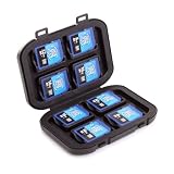 Heavy-Duty SD Memory Card Weatherproof Case for Nikon , Canon , Pentax , and FujiFilm Digital Cameras - Holds 8 Cards **Includes Accessory Bag**