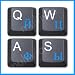 Russian Keyboard Stickers/Transparent Blue Permanent Imprint