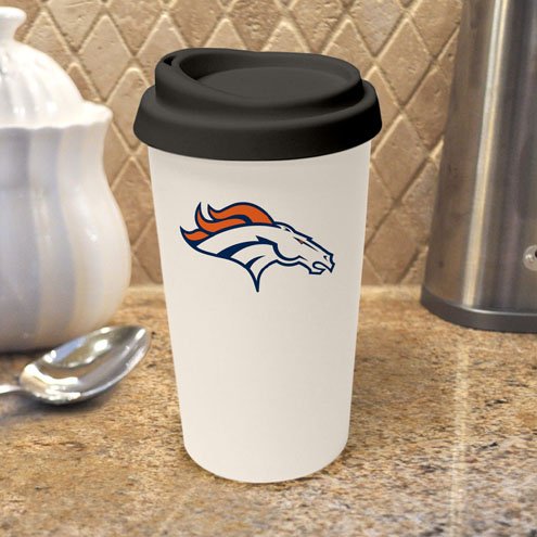 NFL Denver Broncos Logo Travel Mug