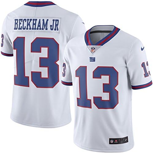Giants Mens 13# New York Team Beckham Jr White Color Rush Limited Jersey Large