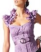Flutter Sleeve Ruffle Collar Belted Top Product Image