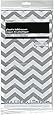 Silver Chevron Plastic Tablecloth, 108" x 54"