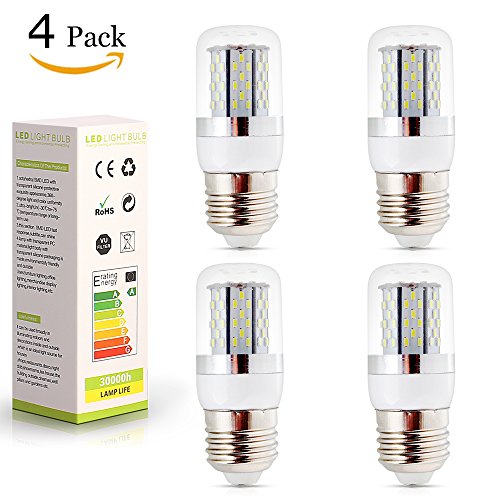 4 X 6w 550lm78pcs Smd3014 White 6500k Screw Socket 110V E27 LED Light Bulb Lamp ,Led Corn Bulb Incandescent Bulbs Equivalent