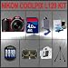 Nikon Coolpix L120 Digital Camera (Red) + Huge Accessories Package Including 4GB SDHC Memory Card + 4 AA Battery Pack with Extended Life Charger + Hi-Speed SD Card Reader + Carrying Case + Table Top Tripod + Lens Cleaning Kit + LCD Screen Protectors Kit