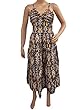 Summer Fashion Ikat Print Black Gypsy Dresses